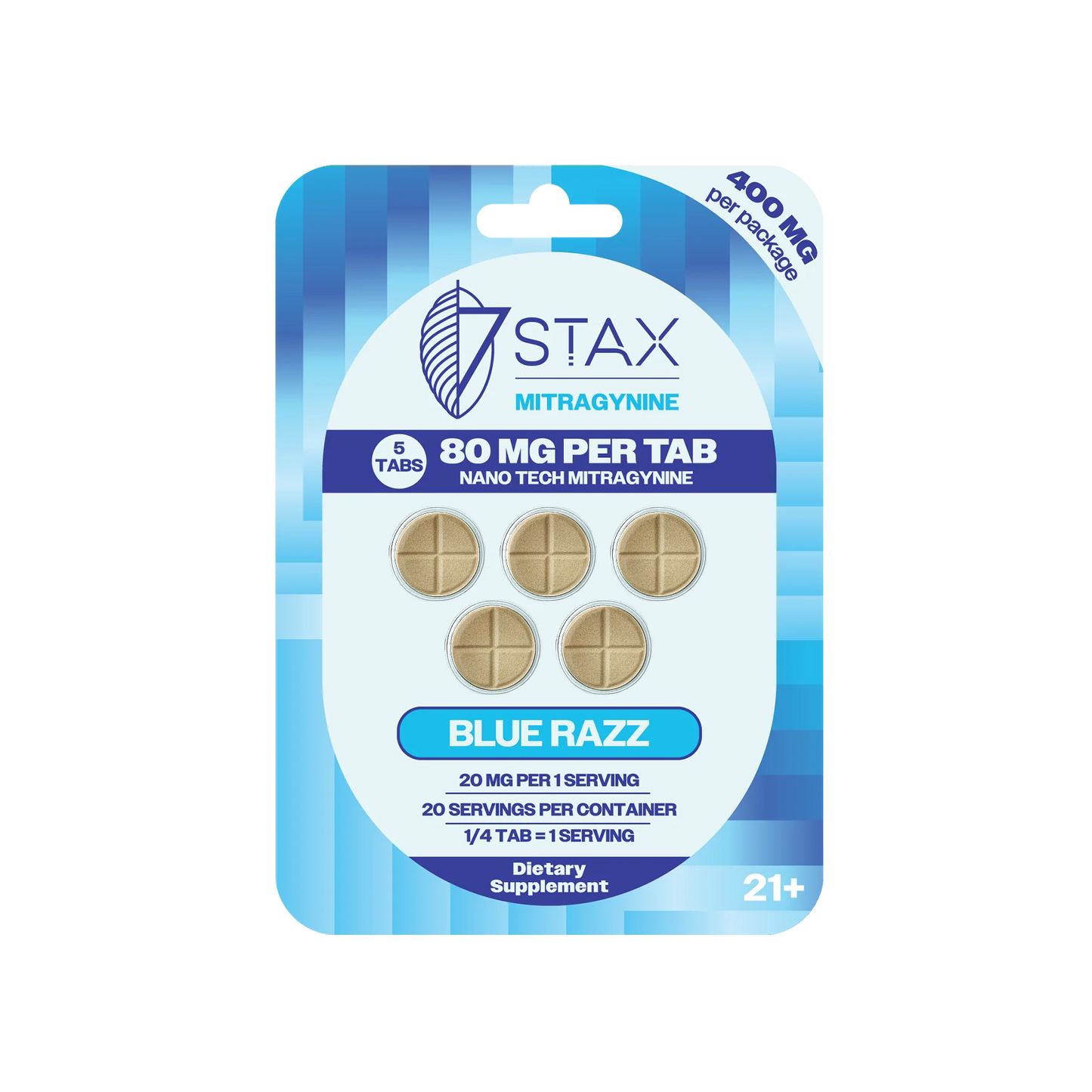 7 Stax Nano Tech 80mg 5ct (400mg) Kratom Extract Tablets