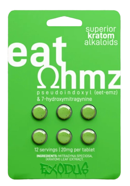 Eat OHMZ Kratom Extract Green Pseudo+ 7-OH 20mg 2ct Tablets