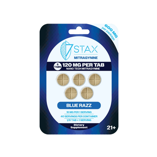 7 Stax Nano Tech 120mg 5ct (600mg) Kratom Extract Tablets