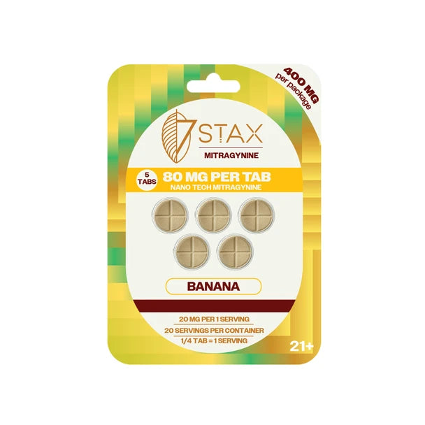 7 Stax Nano Tech 80mg 5ct (400mg) Kratom Extract Tablets