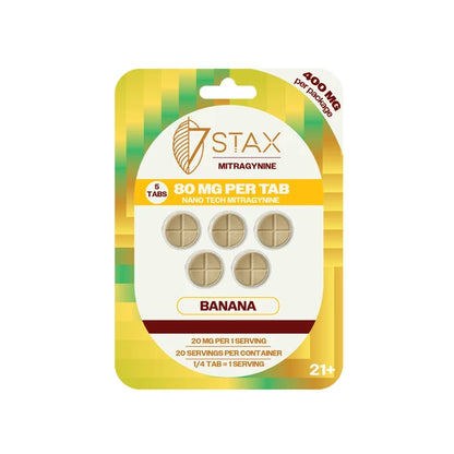 7 Stax Nano Tech 80mg 5ct (400mg) Kratom Extract Tablets