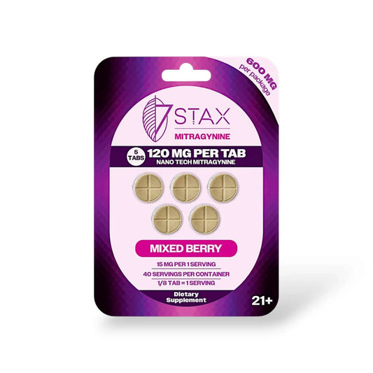 7 Stax Nano Tech 120mg 5ct (600mg) Kratom Extract Tablets