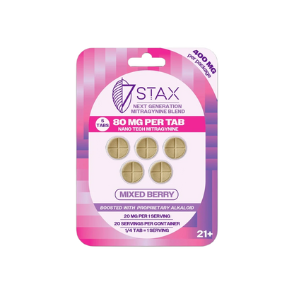 7 Stax Nano Tech 80mg 5ct (400mg) Kratom Extract Tablets