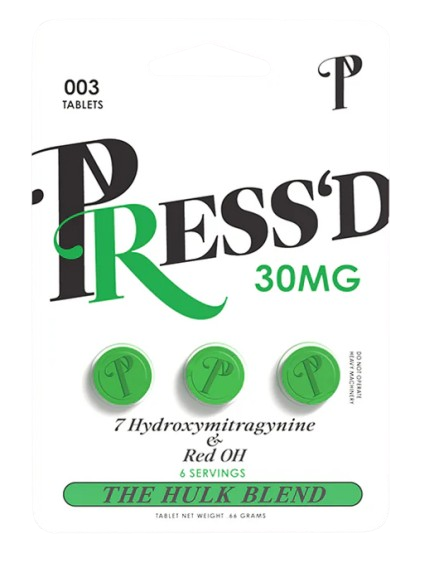 Press'D Hulk Blend 7OH & Red OH 30mg 3ct Tablets