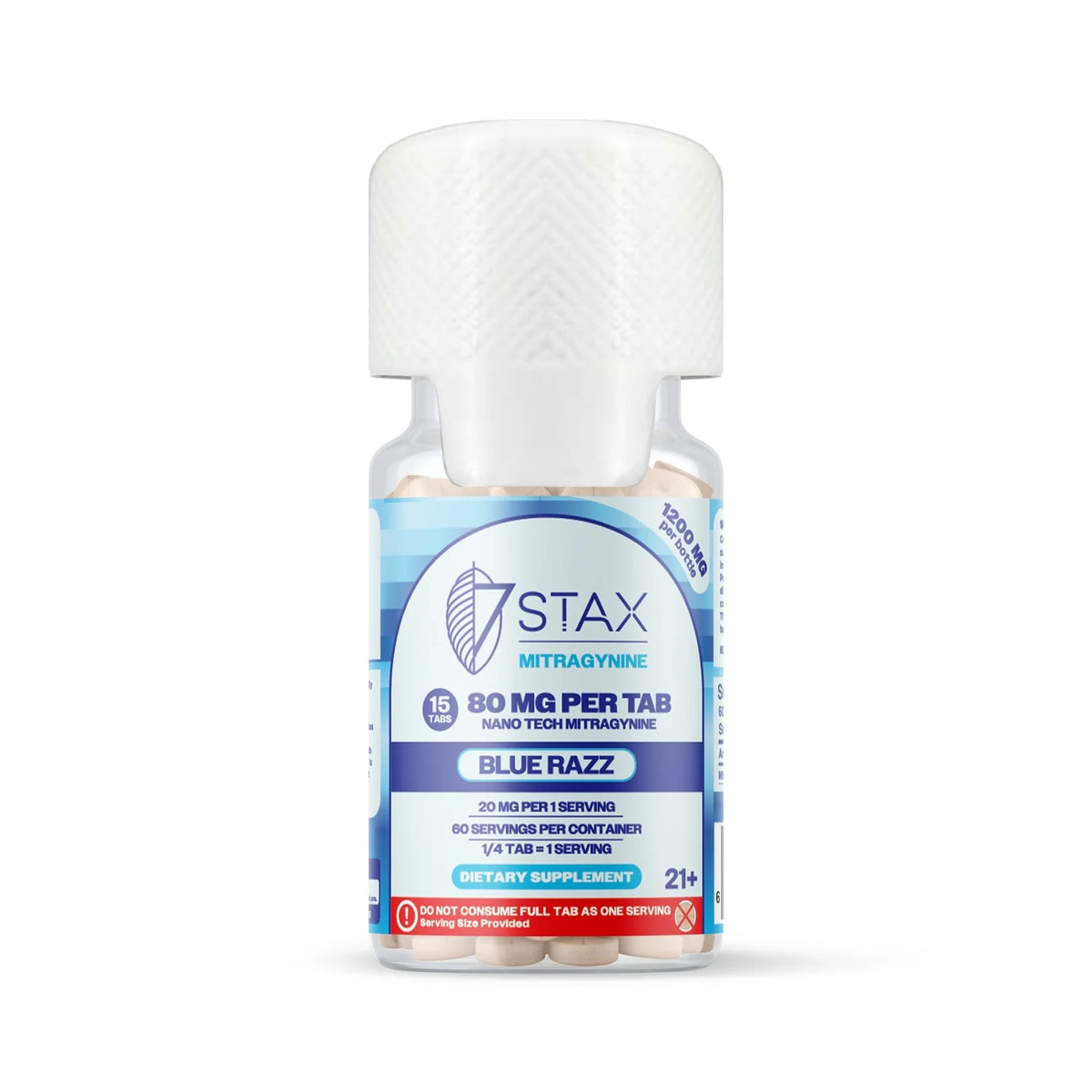 7 Stax Nano Tech 80mg 15ct (1200mg) Kratom Extract Tablets