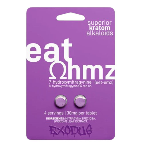 Eat OHMZ Kratom Extract Purple 7-OH+8-OH+Red-OH 30mg 2ct Tablets