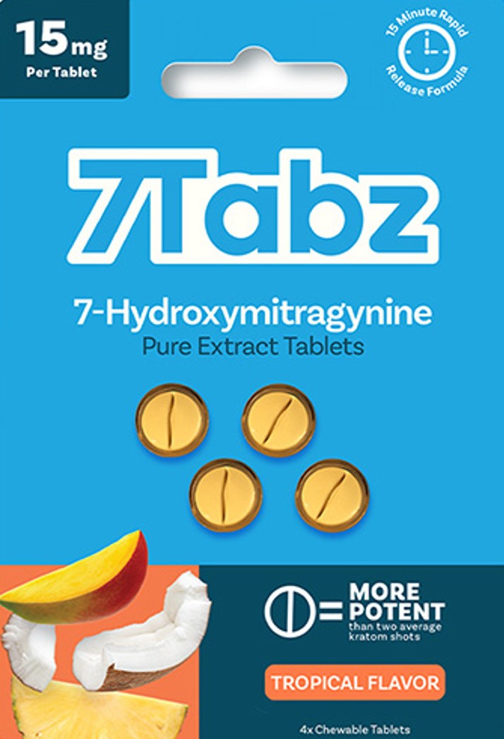 7 Tabz 7-Hydroxymitragynine 15mg 4ct Tablets