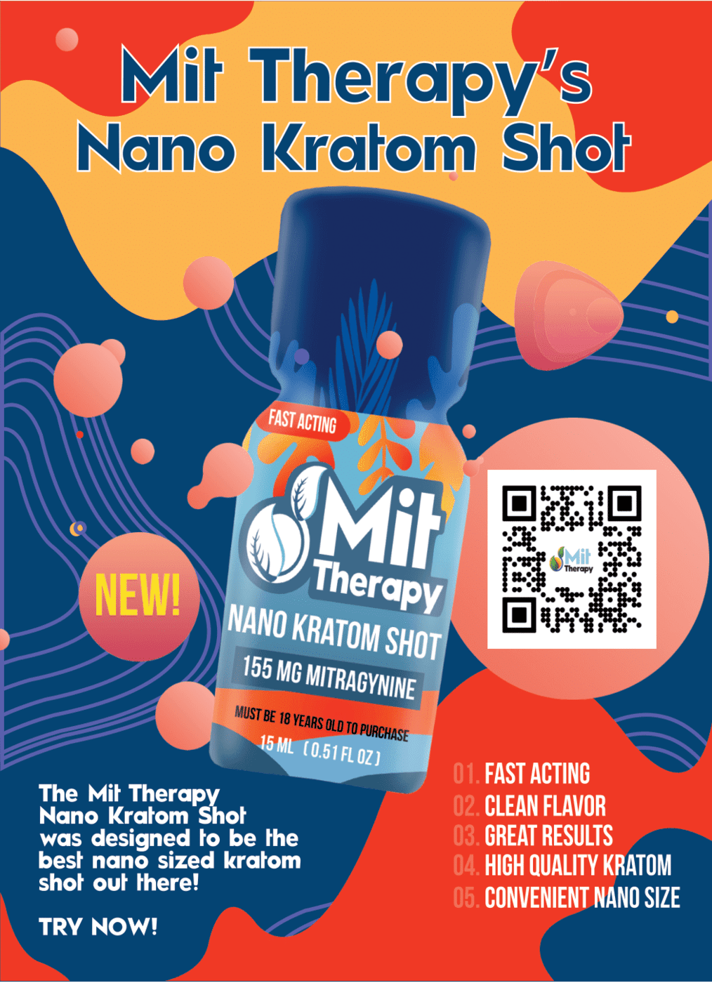 Mit Therapy Nano Fast Acting Kratom Shot 155MG